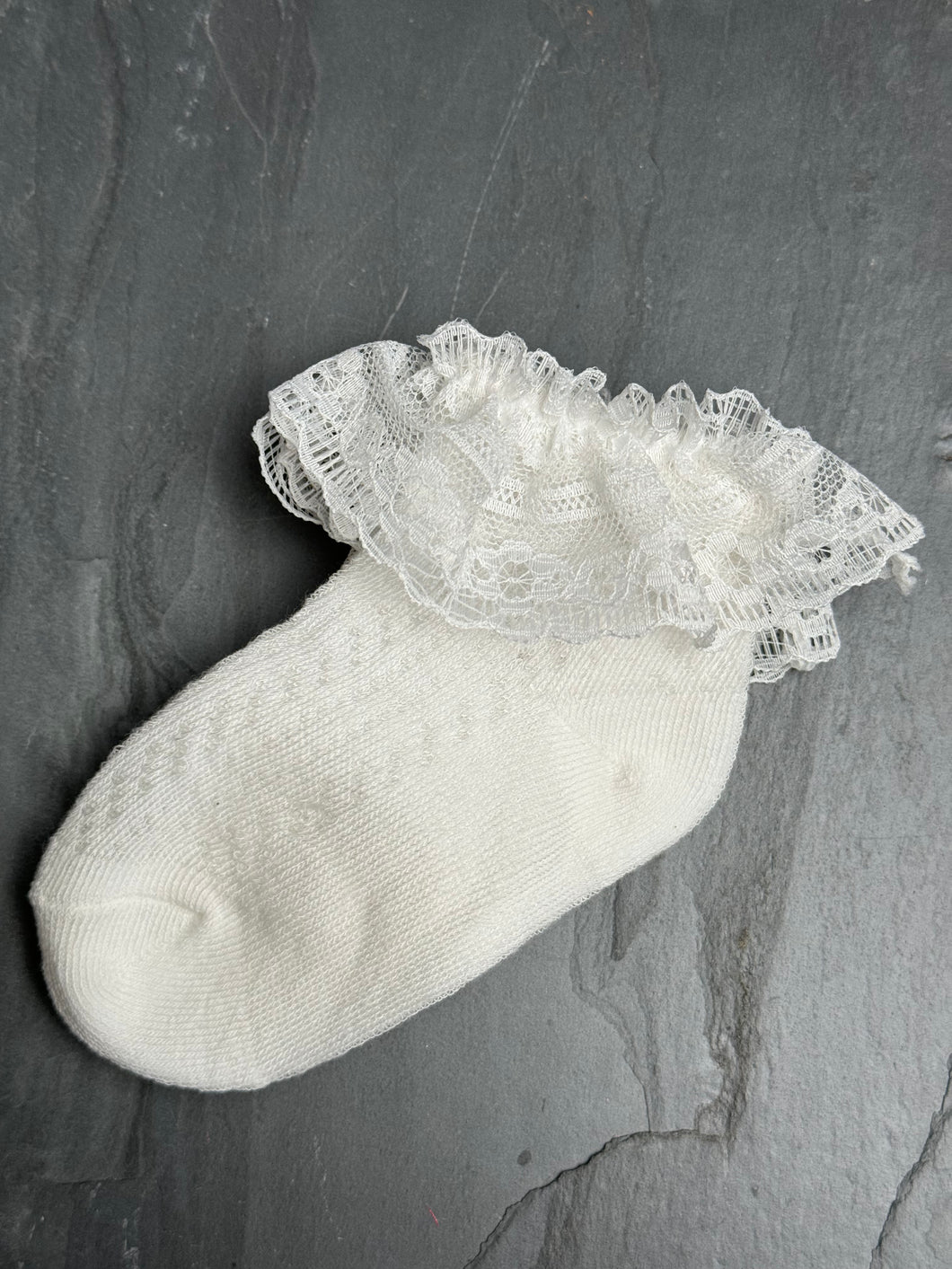 Cotton Socks with Lace S2404