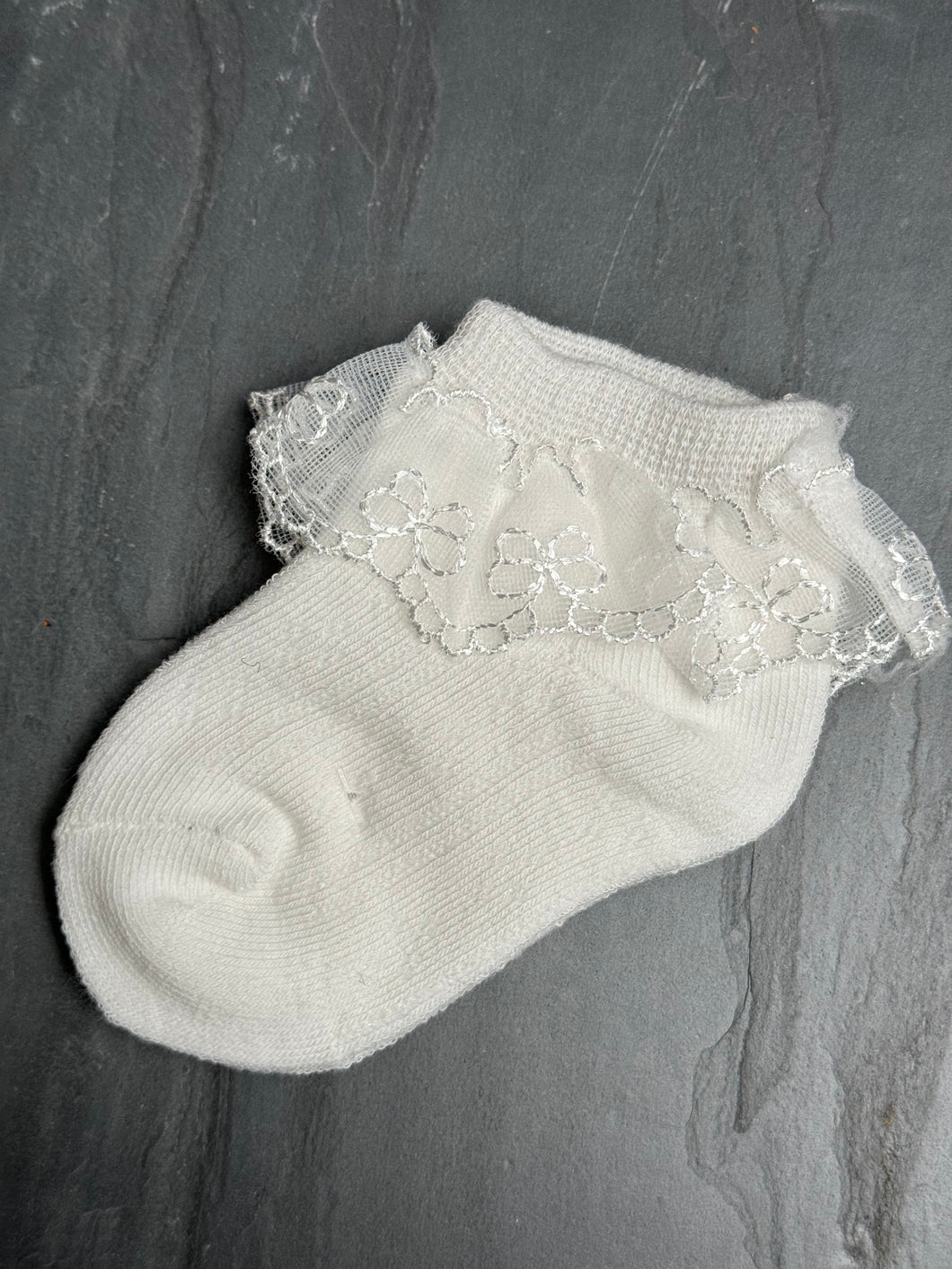 Cotton Socks with Lace S2403