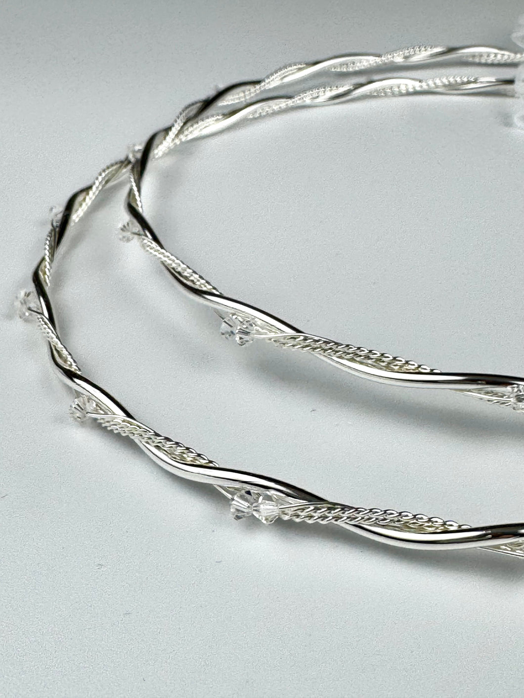 Sterling Silver Weddding Crowns with Crystals S1624