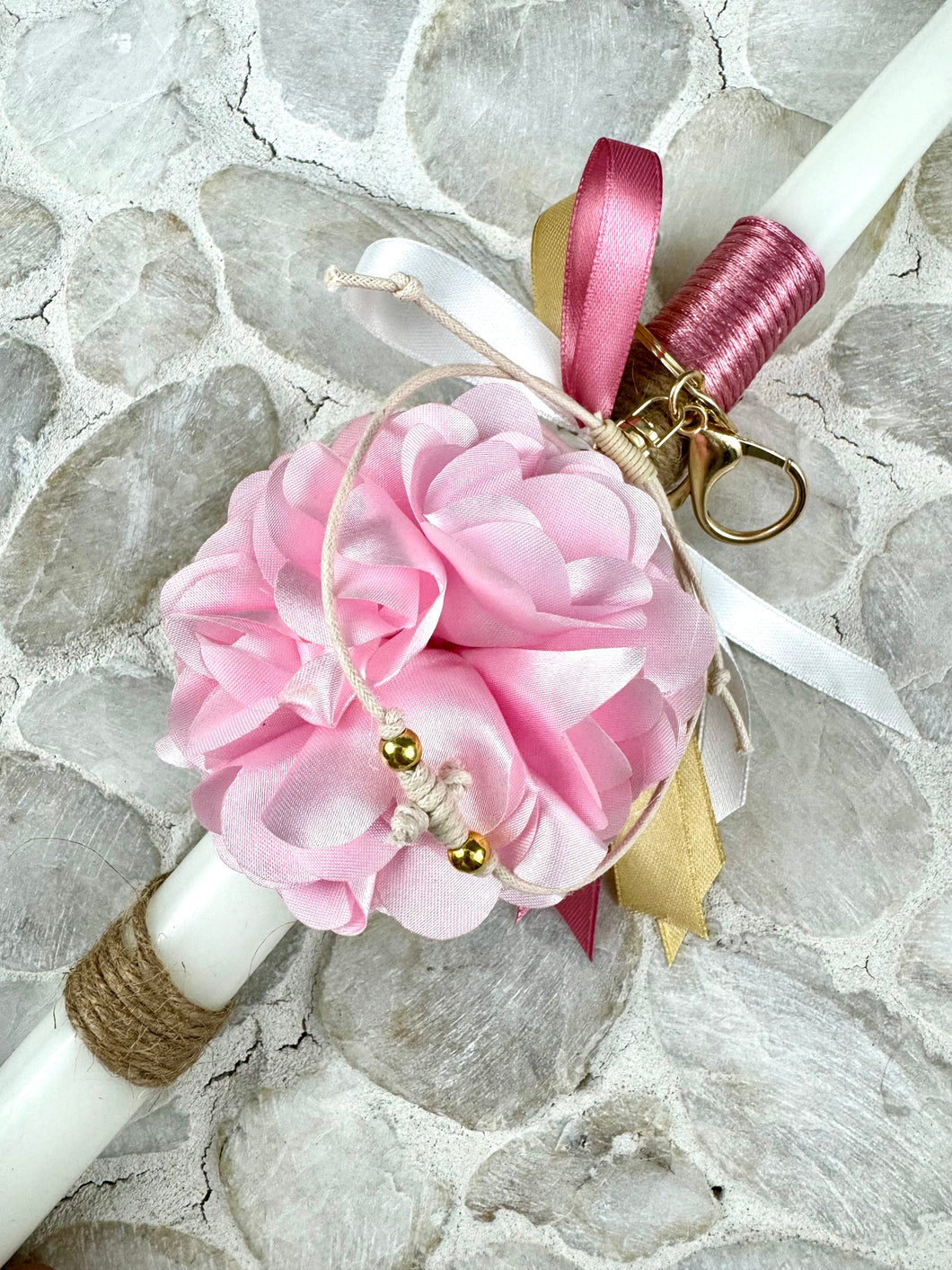Corded Easter Candle with Flower Flip Mirror Keychain EC2024217