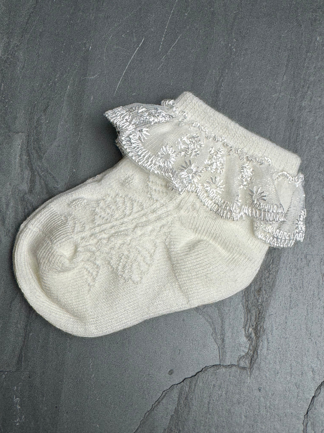 Cotton Socks with Lace S2407