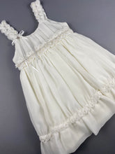 Load image into Gallery viewer, Dress 35 Girls Baptismal Christening Sleeveless  3pc  Dress, matching Bolero and Hat. Made in Greece exclusively for Rosies Collections.
