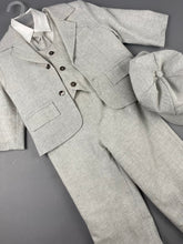 Load image into Gallery viewer, Rosies Collections 7pc full suit, Trimmed Dress shirt With Cuff sleeves, Pants, Jacket, Vest, Belt, Cap. Made in Greece exclusively for Rosies Collections S201912
