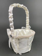 Load image into Gallery viewer, Satin Flower Girl Basket with Rhinestones  FB1
