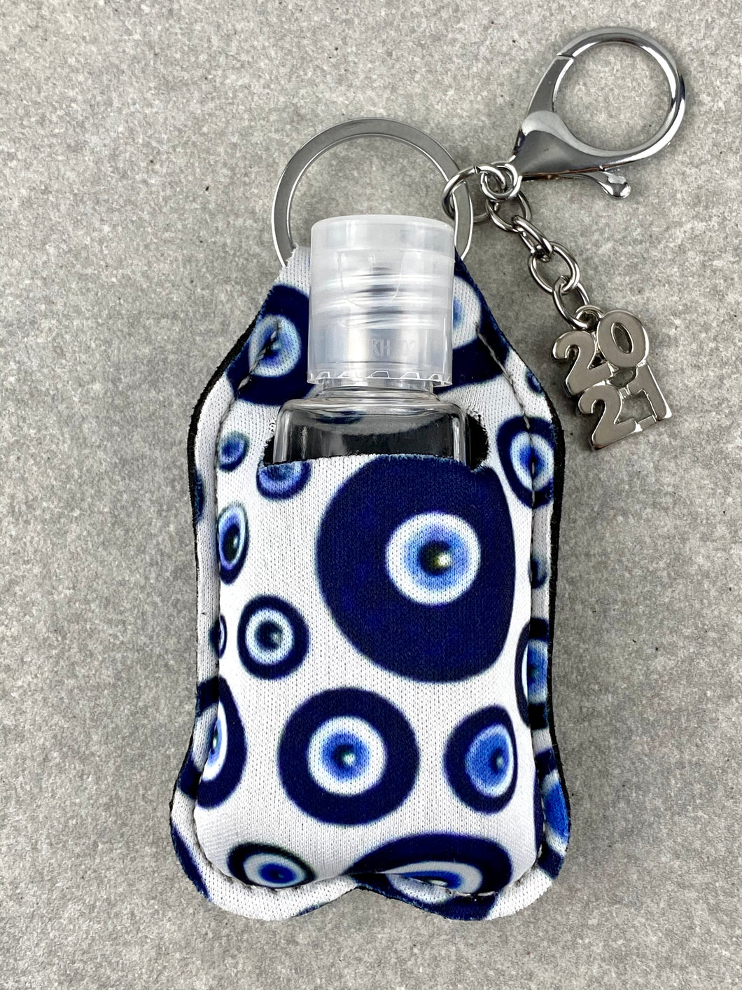Hand Sanitizer Pouch Keychain White Eye 2