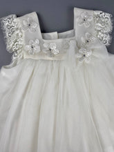 Load image into Gallery viewer, Dress 29 Girls Baptismal Christening Sleeveless  3pc Dress with long  matching Bolero and Hat. Made in Greece exclusively for Rosies Collections.
