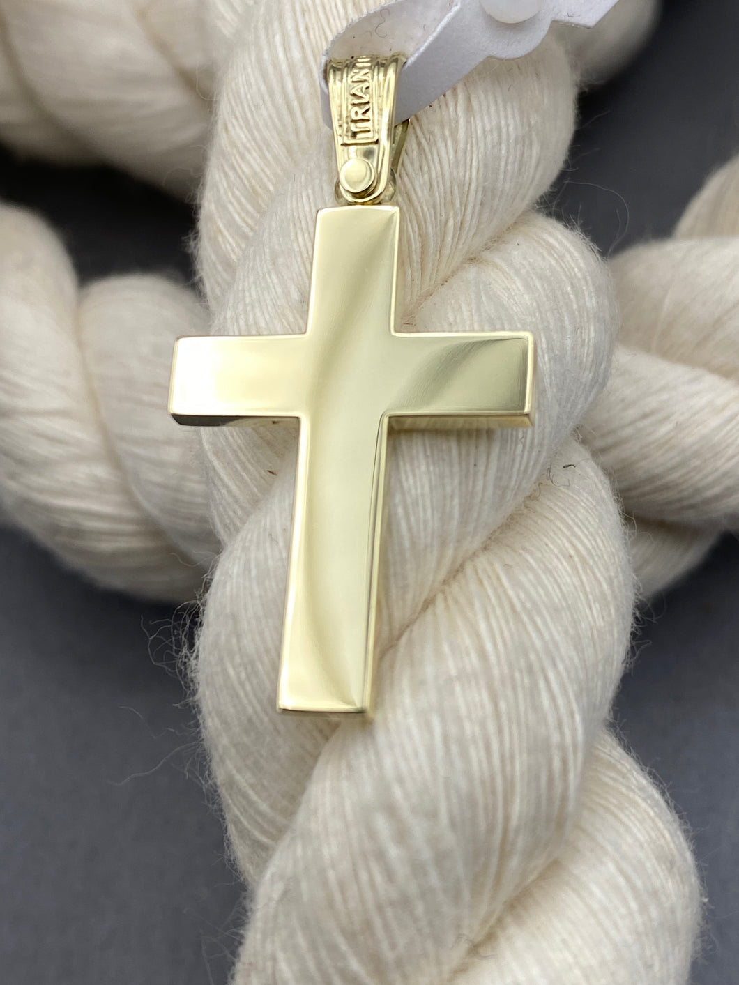 Triantos 14k Yellow  Gold Cross Polished  222514