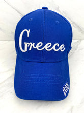 Load image into Gallery viewer, Embroidered Greece Baseball Cap with Embroidered Mati on 1 Side BH20224
