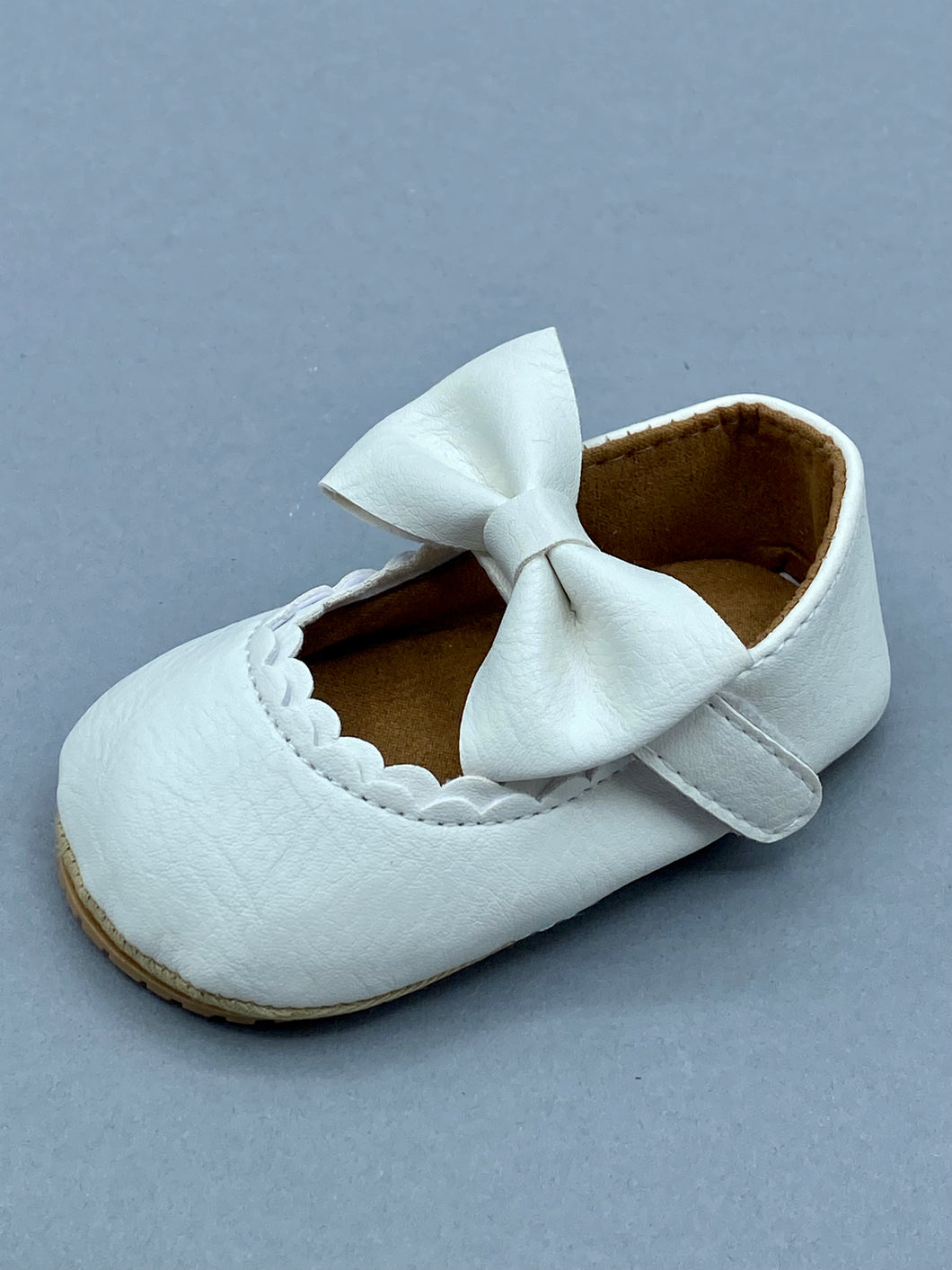 Leather Crib Shoe with Velcro Strap