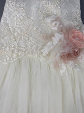 Load image into Gallery viewer, Dress 31 Girls Baptismal Christening Sleeveless  3pc French Lace  Dress, matching Bolero and Hat. Made in Greece exclusively for Rosies Collections.
