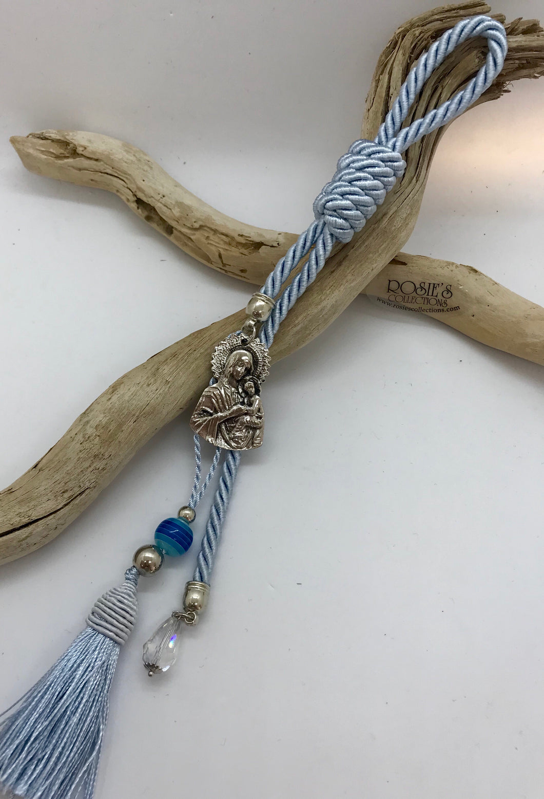 Gouri 21 Baby Blue Rope With Panagia Icon