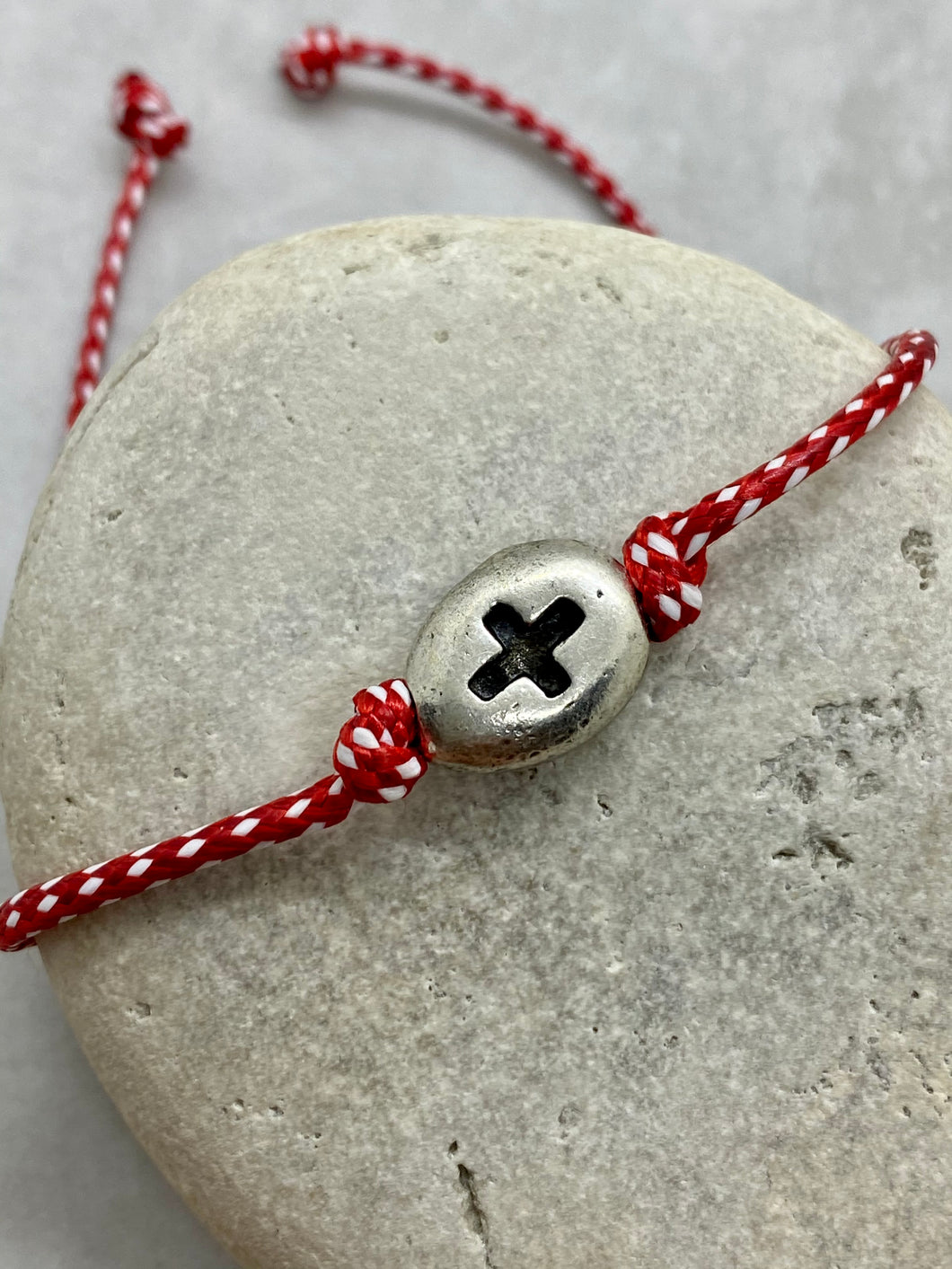 Adjustable Martaki Bracelet with Cross MB8