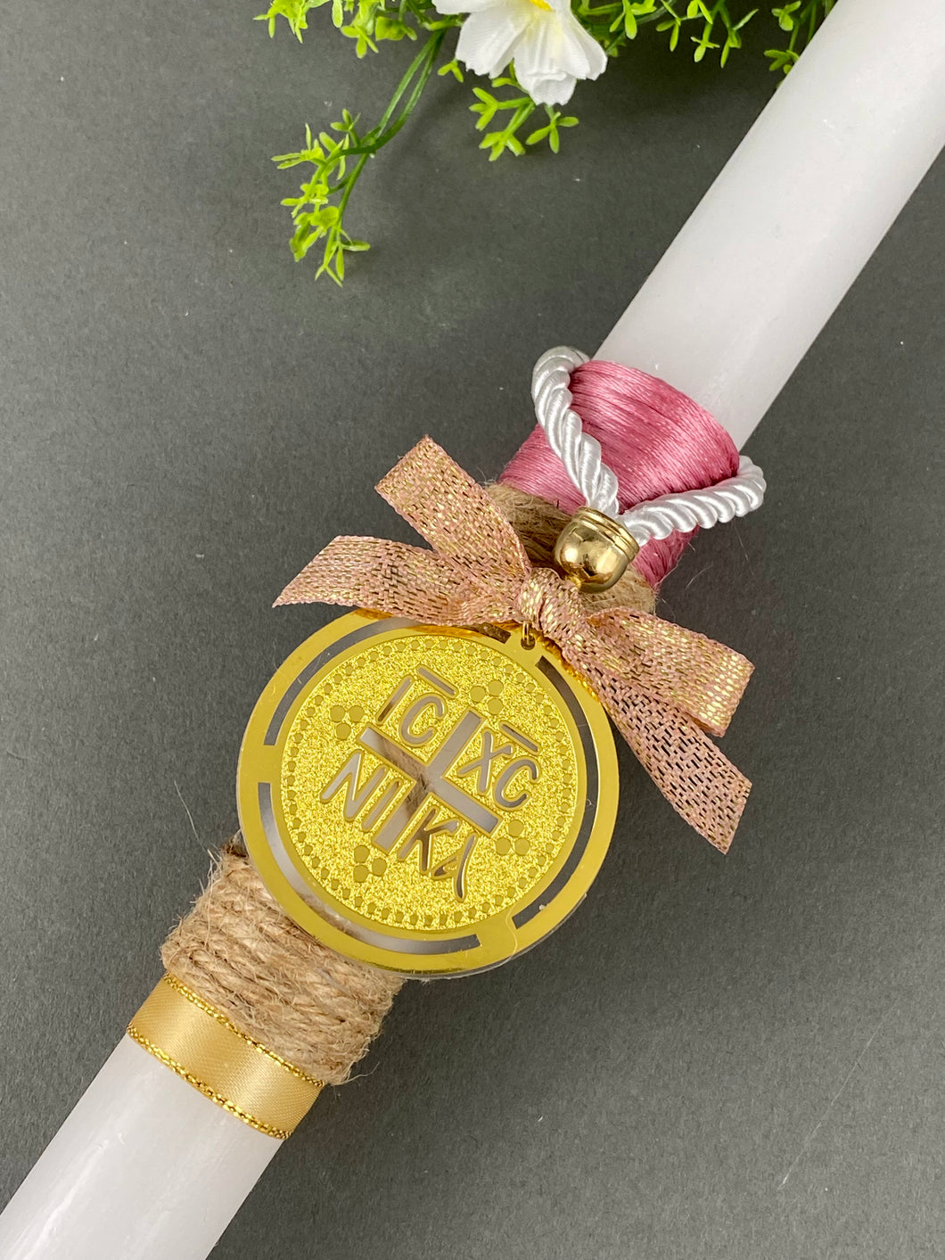 Corded Easter Candle with Konstantinato  Gouri EC2023132
