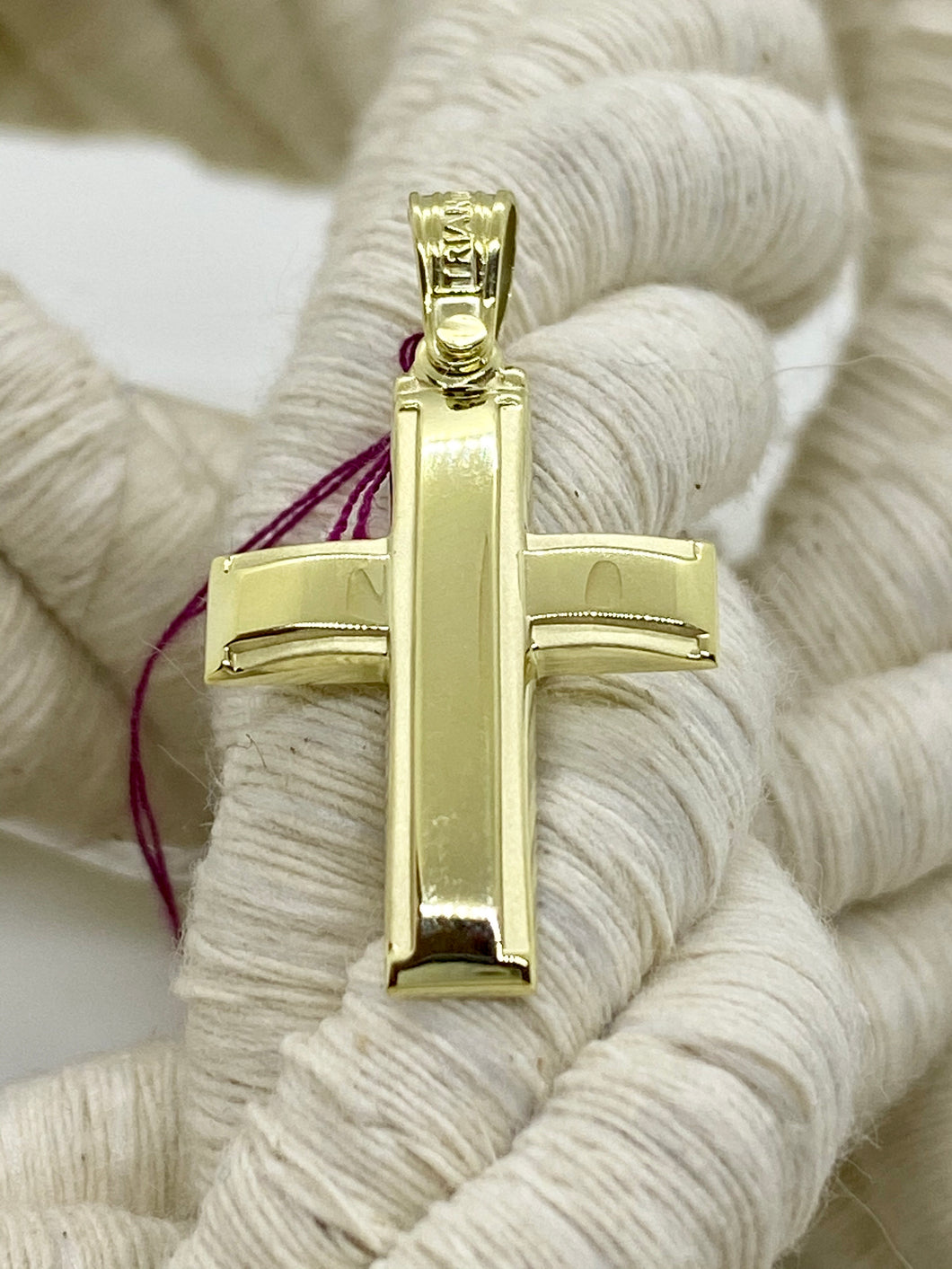 Triantos 14k Polished and Brushed  Yellow Gold Cross 212243