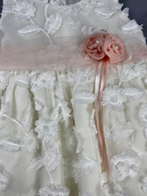 Load image into Gallery viewer, Dress 22 Girls Baptismal Christening Sleeveless  3pc Dress, with matching Bolero and Hat. Made in Greece exclusively for Rosies Collections.
