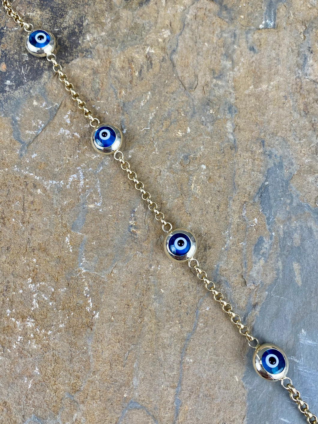 10k Yellow Gold Eye Bracelet YGB4