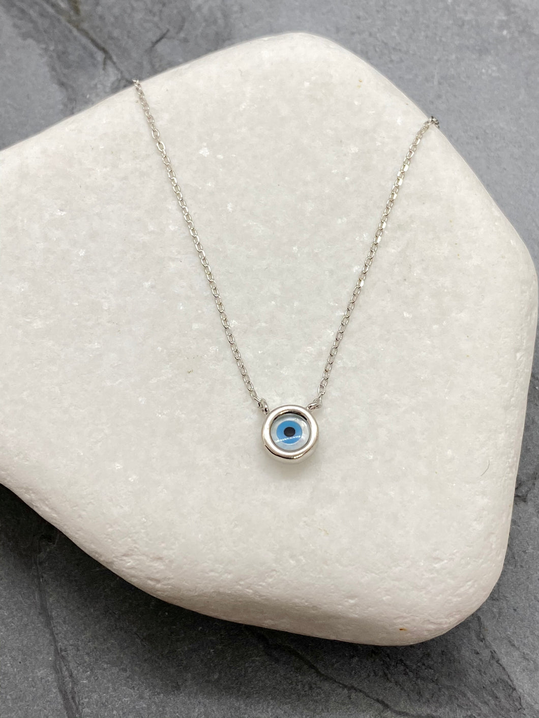 925” Sterling Silver Evil Eye Mati Necklace SN15