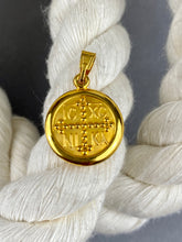 Load image into Gallery viewer, 14k Gold Konstantinata Pendant  Double Sided IC.XC.NI.KA
