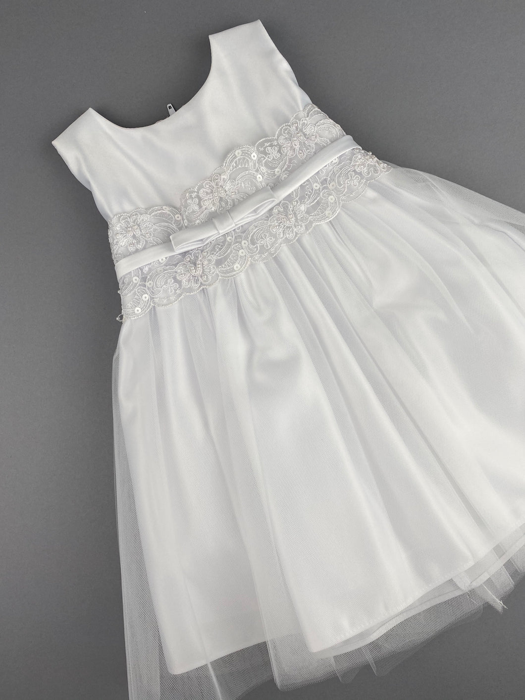 Girls Christening Baptismal Dress 50 with Pearls