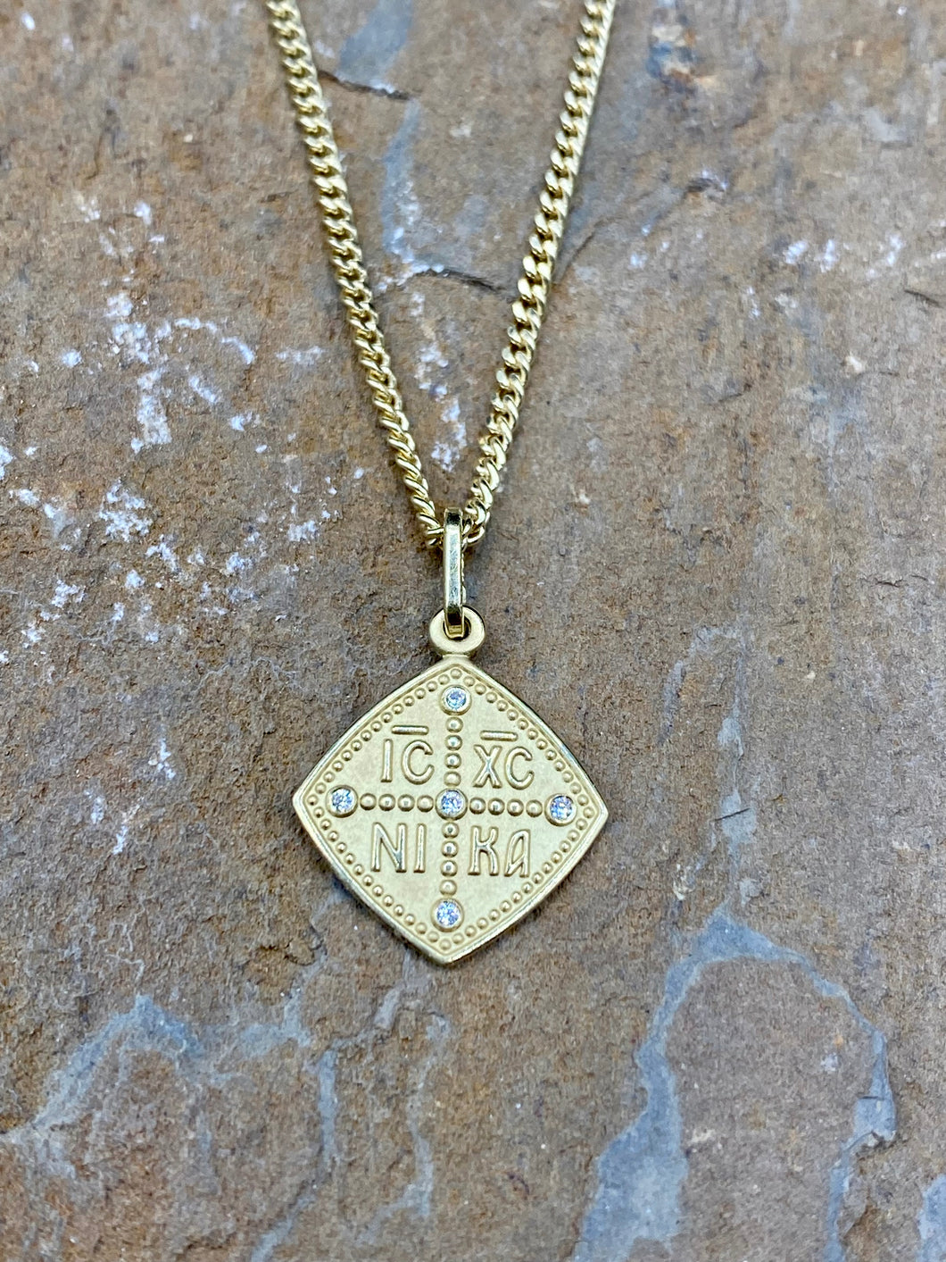 14k Gold Konstantinato Pendant