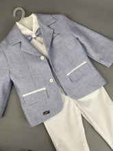 Load image into Gallery viewer, Rosies Collections 7pc Suit, Pants, Vest, Dress Shirt, Bow Tie, Belt and Hat, made in Greece,  exclusively for Rosies Collections. S202344
