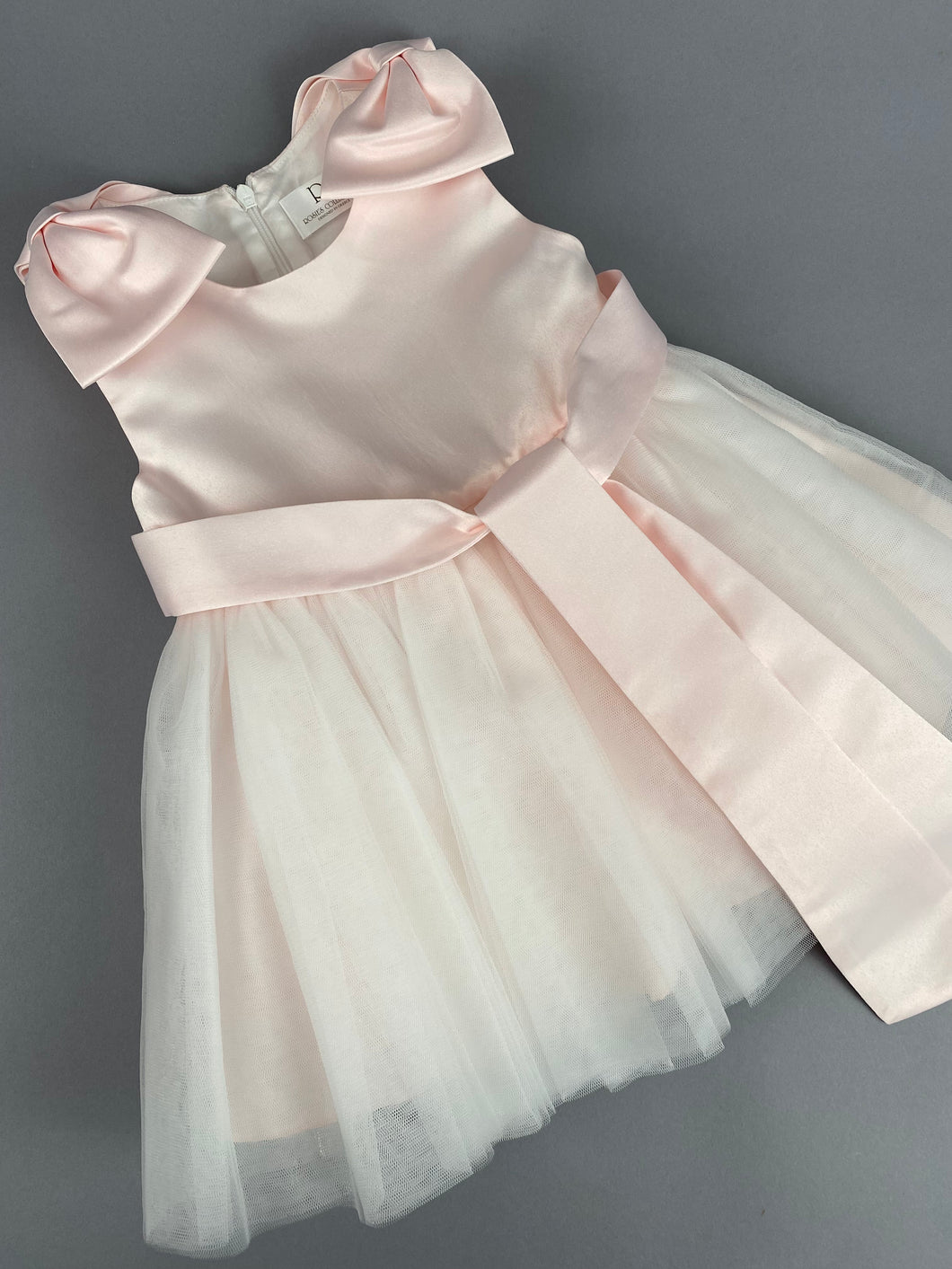 Dress 101 Girls Baptismal Christening Sleeveless Soft Pink Dress. Designed Exclusively for Rosies Collections