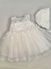 Load image into Gallery viewer, Dress 4 Girls Christening Baptismal Embroidered Dress with Rhinestone Accents and Hat
