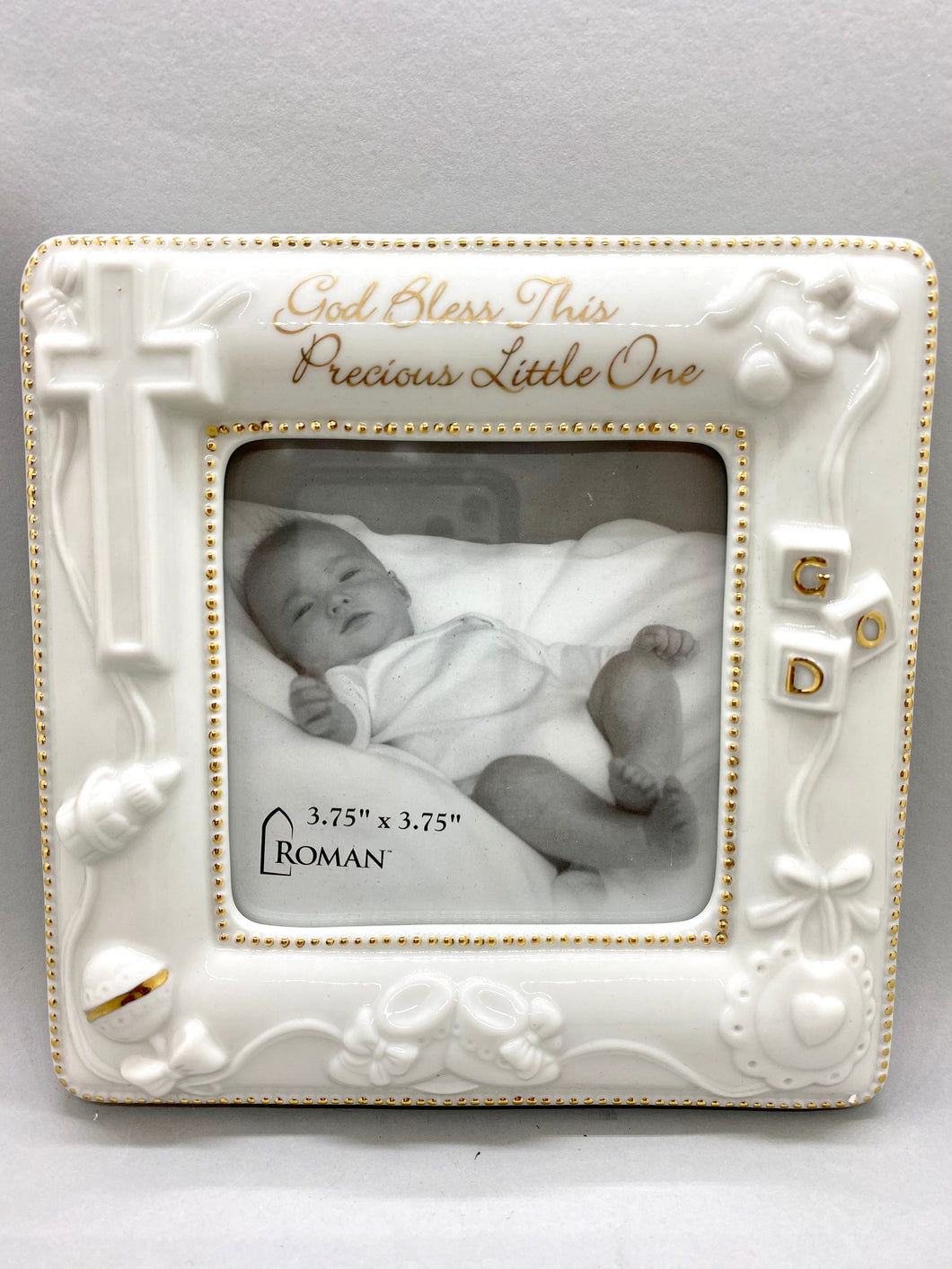 God Bless this Precious One Porcelain Picture Frame