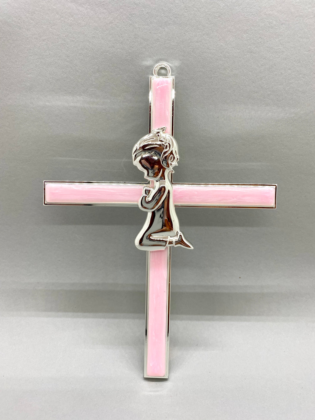 Pearl Pink Metal Cross 1