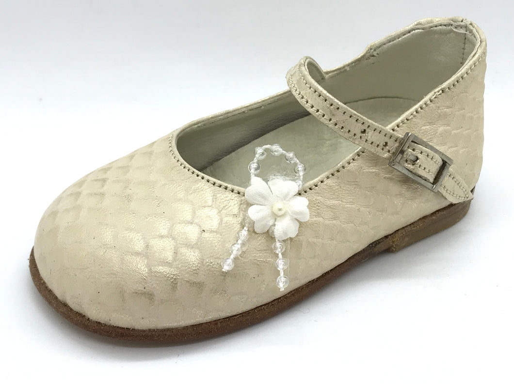 Babywalker Primo Ekrou Croc Leather Shoe